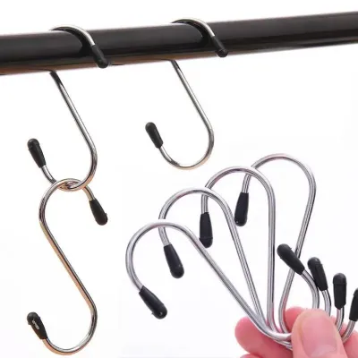 S-Shape Stainless Steel Hanger Hook (5 Pcs)